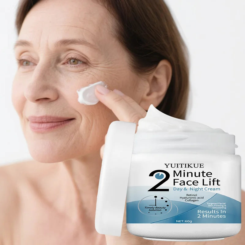 YUITIKUE Minute Face Lift Cream with Retinol & Hyaluronic Acid - Firms, Lifts & Evens Skin Tone, Day & Night, 100g