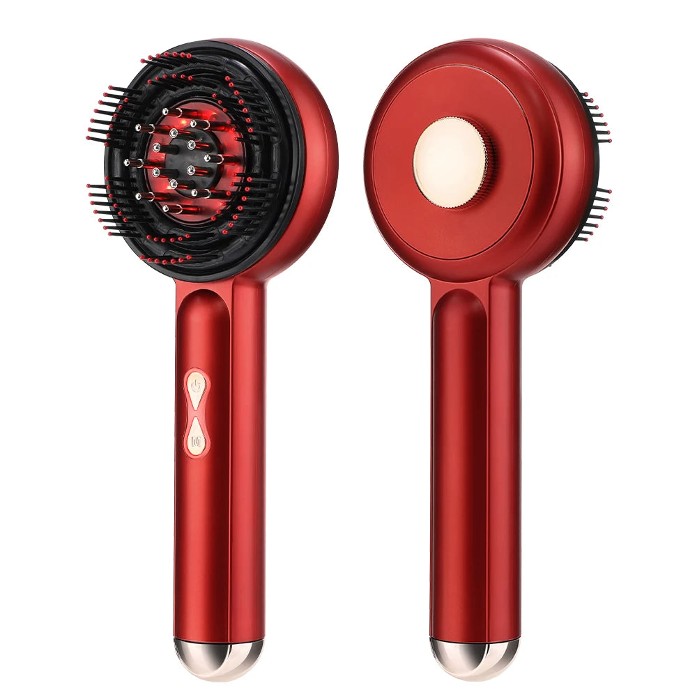 Portable Electric Head Massage Comb Essential Oil Red Light 3-gear Scalp Massage Electric Head Blood Relaxation Massage Gift