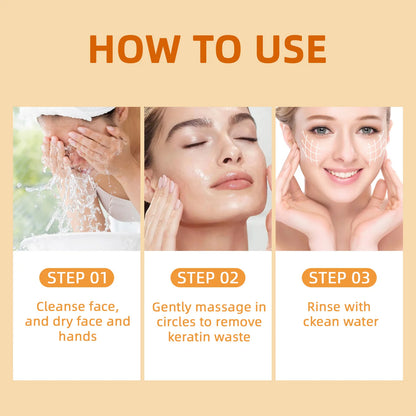 Orange Exfoliating Gel For Facial Body Gentle Orange Facial Scrub Body Cleansing Gel Dead Skin Remover Scrub Skin Cleaning