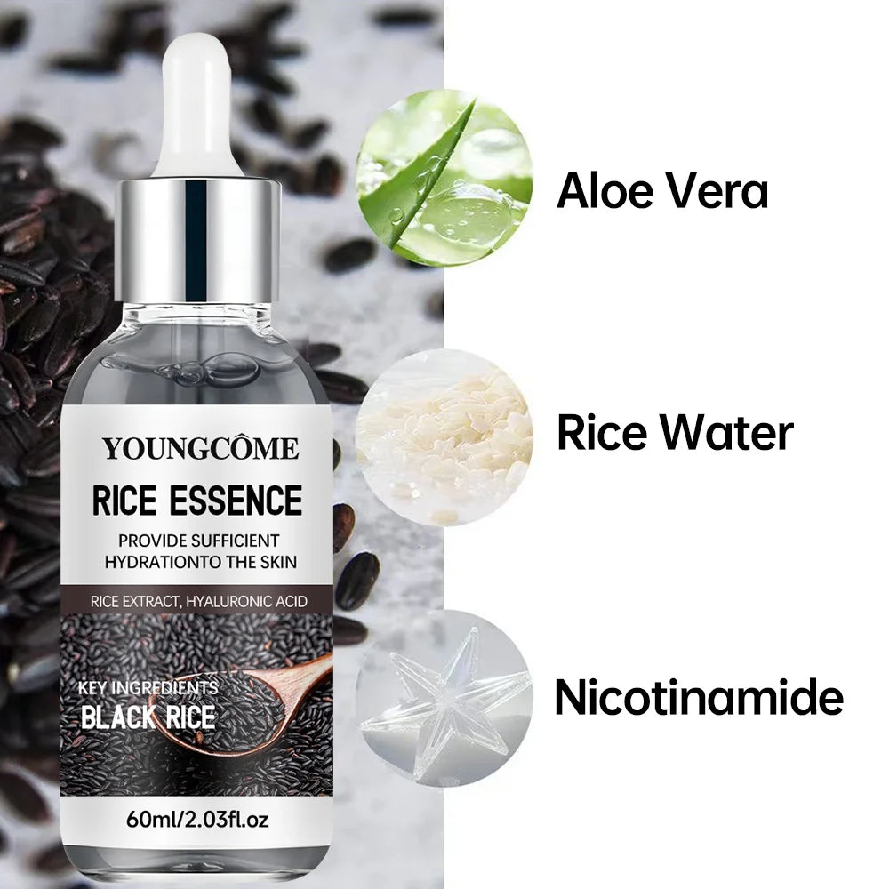 Rice Ampoule Duo - Gentle Exfoliating & Deep Hydrating Serum for Radiant Skin - Suitable for All Skin Types 40/60ml