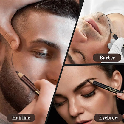 6pcs Beard Grooming Kit – Beard Shaping Pencils, Beard Brush, Styling Template Tool for Outlining, Trimming Shaping Facial Hair