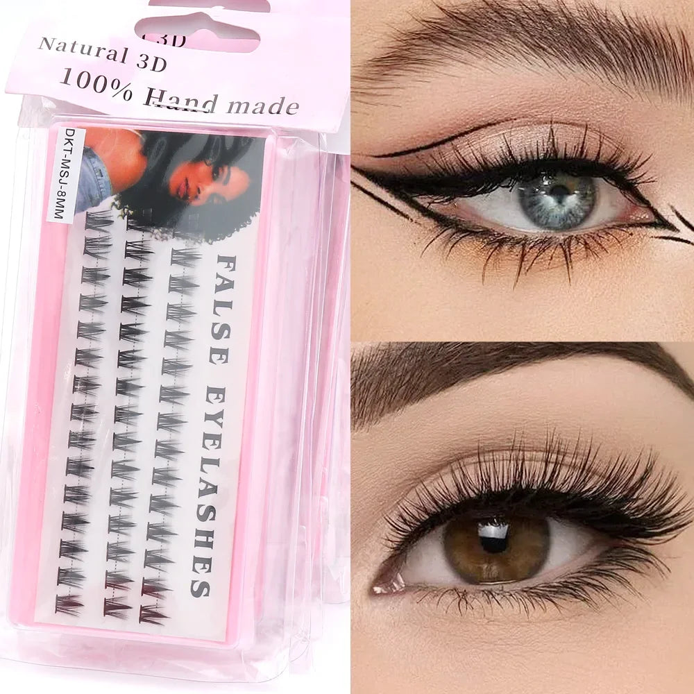 48/60/160/280Pcs Cluster Natural Eyelashes Extensions Lashes Clusters False Eyelash Clusters Extensions Individual Lashes Makeup