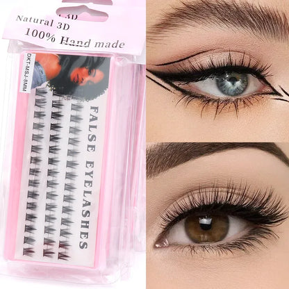48/60/160/280Pcs Cluster Natural Eyelashes Extensions Lashes Clusters False Eyelash Clusters Extensions Individual Lashes Makeup