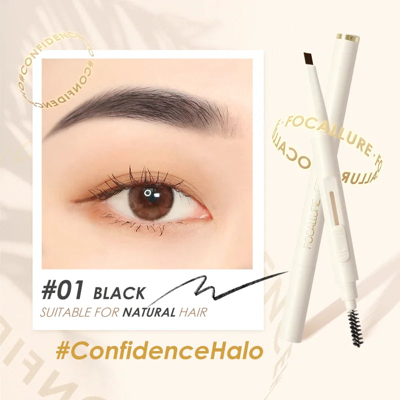 FOCALLURE Wholesale Eyebrow Pen Super Waterproof Long-lasting Natural Eye Brow Makeup Black Brown Eyebrow Sliding Tattoo Pencil