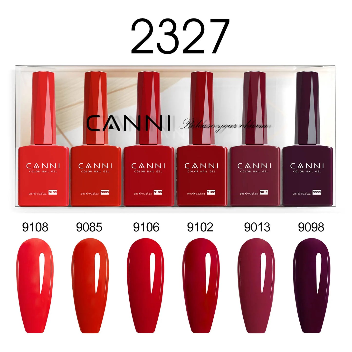 9ml CANNI TPO FREE HEMA FREE Ultra Consistency Nail Gel Polish Set Round Brush Semi Permanent Soak Off UV LED Gel Nail Kit