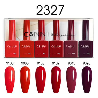 9ml CANNI TPO FREE HEMA FREE Ultra Consistency Nail Gel Polish Set Round Brush Semi Permanent Soak Off UV LED Gel Nail Kit