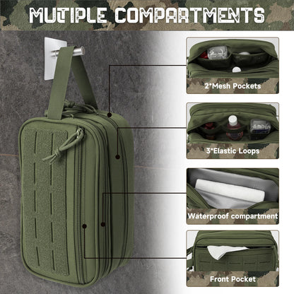 Tactical Toiletry Bag For Men Hygiene Bag Tool Molle Pouches Small Dopp Kit Mens Shaving Kit Travel shower Makeup Cosmetic Bag