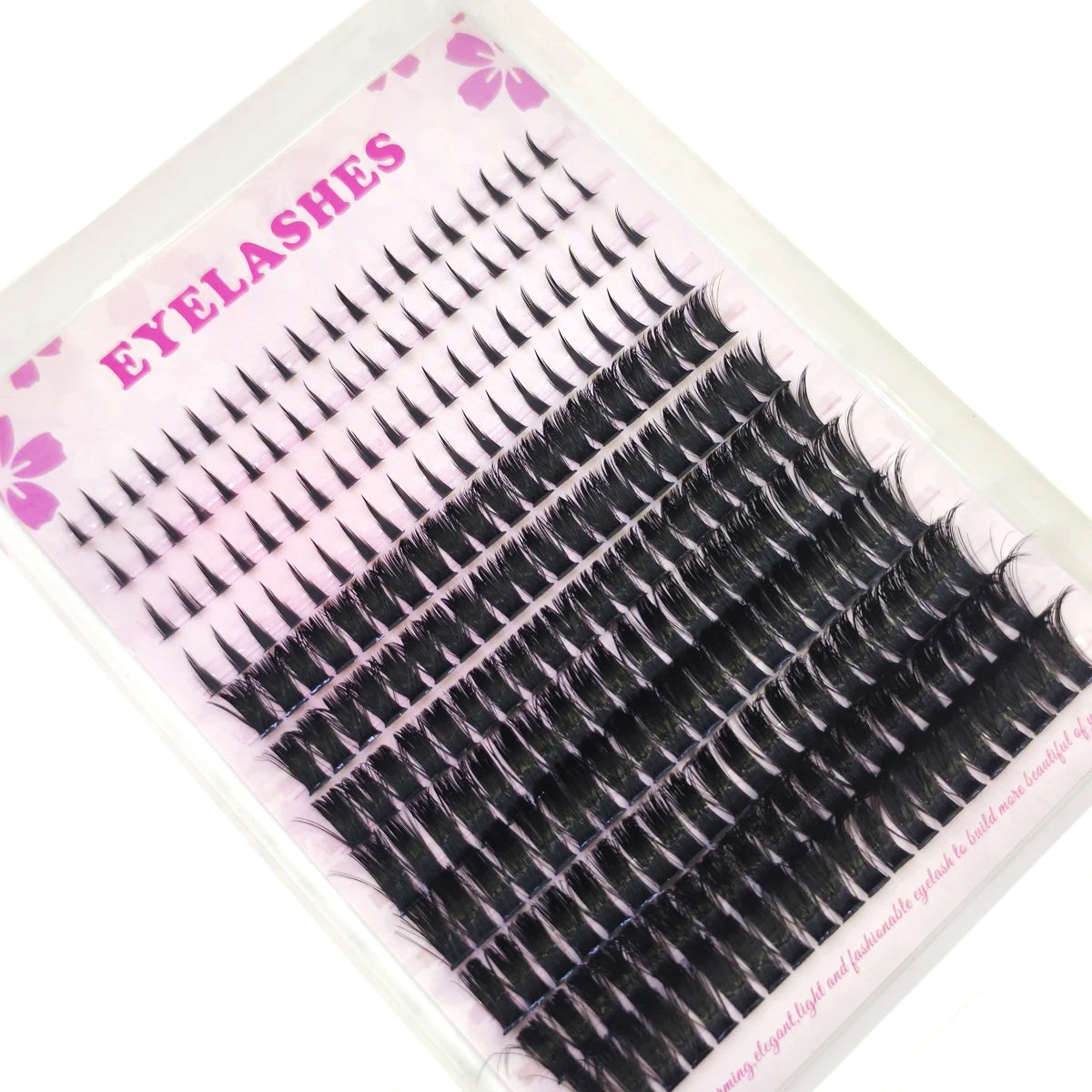 12rows Salon-Like Lash Clusters Kit DIY Eyelash  extension comic eyelash curler grou upper eyelashes Volume Fairy Eyelash