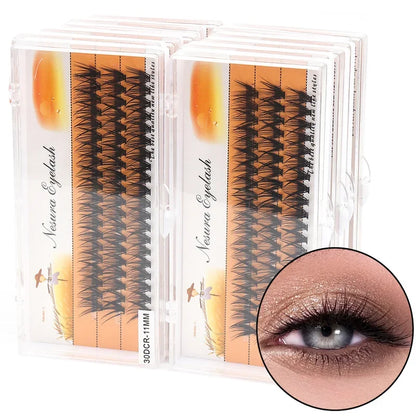 48/60/160/280Pcs Cluster Natural Eyelashes Extensions Lashes Clusters False Eyelash Clusters Extensions Individual Lashes Makeup