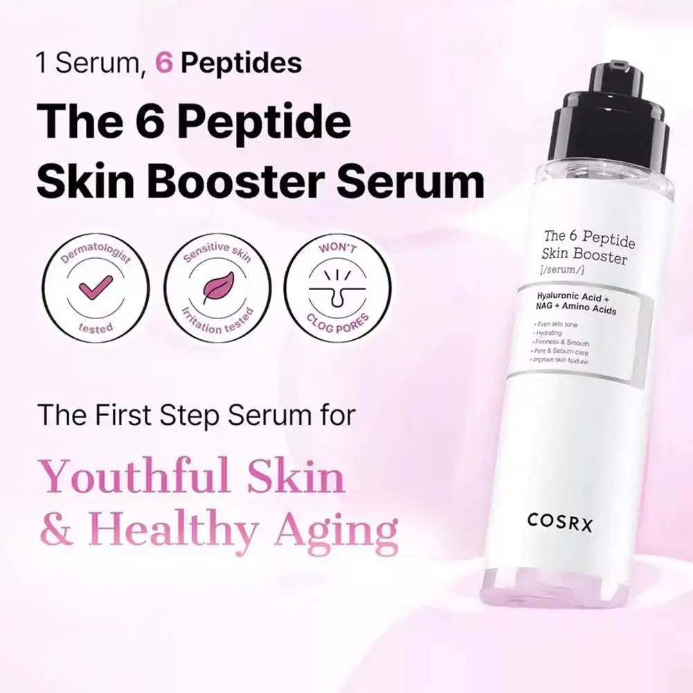 COSRX The 6 Peptide Booster 150ml Firming Brightening Face Essence Niacinamide Hyaluronic Acid All Skin Types Care