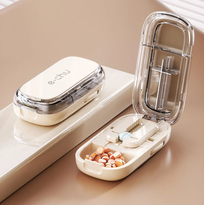 3in1 Medicine Cutter Precise Cutting Into Half / Third / Quarter Drug Divider Organizer Portable Tablet Splitting Pills Splitter