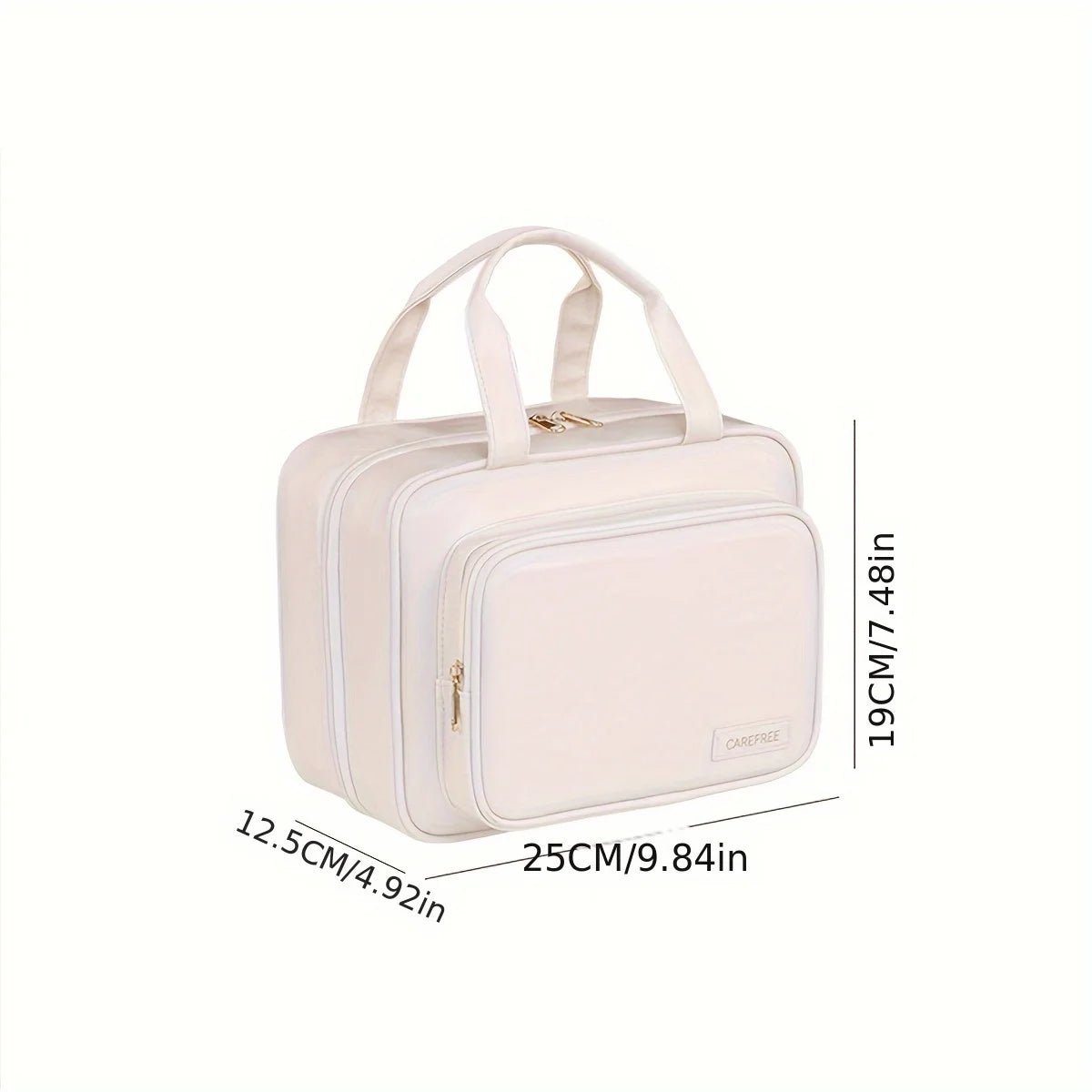 New PU Leather Hanging Cosmetic Bag For Women Portable Storage Makeup Organizer Large Capacity Travel Toiletry Storage Bags