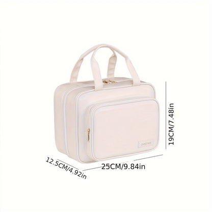 New PU Leather Hanging Cosmetic Bag For Women Portable Storage Makeup Organizer Large Capacity Travel Toiletry Storage Bags