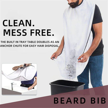 Shaving Apron for Man Beard Shaving Apron Care Bib Face Shaved Hair Adult Bibs Shaver Cleaning Hairdresser Clean Apron