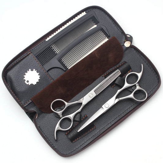 Professional Barber Scissors Set Japanese Steel Straight Thinning Texturizing Shears Precision Ground Sharp for Salon Home  Use