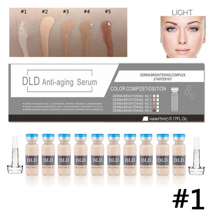 5ml BB Cream Glow Serum Starter Kit Niacinamide/Peptide Facial Foundation Cream Treatment Microparticles Moisturizing Skin Care