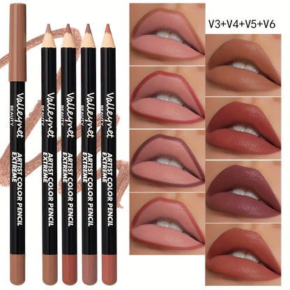 4pcs/Set Matte Lip Liner Pencil Long-Lasting, Transfer-Resistant & Smudge-Proof | Highly Pigmented, Velvety Finish Lip Combo