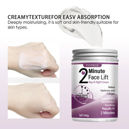 YUITIKUE Instant Face Lift Cream - Retinol, Hyaluronic Acid, Collagen, For Firm & Smooth Skin, 100g