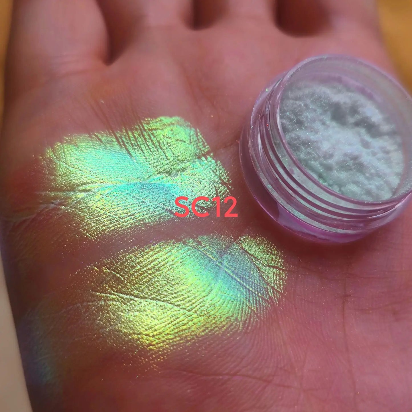 0.25g  White Chameleon Glitter Aurora Pigment Rainbow Highlights Multichrome Pigment Powder