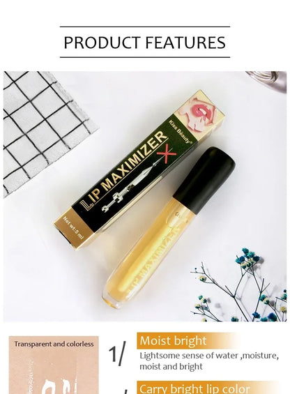 1/2PCS Transparent Lip Gloss Plumping Lip Oil - Moisturizing Repairing Fine Line Reducer Brighten Enhance Lip Serum for Lip Care