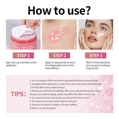 Anti Aging Collagen Face Cream 100ml Niacinamide Moisturizer Hydrating Gel For Tightening Soothing Firmness Skincare