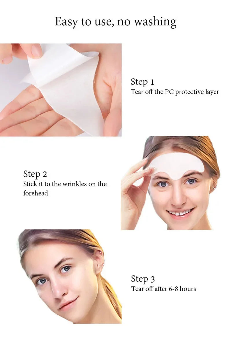 10pcs Anti-wrinkle Forehead Line Wrinkles Removal Gel Patch Firming Mask Frown Stickers Anti-aging Moisturizng Face Skin Care