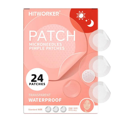 24PCS Microneedle Acne Patch Painlessly Penetrate Acne Patches Blemishes Pimples Covering Patch Daily Unisex Skincare Ultra-fine