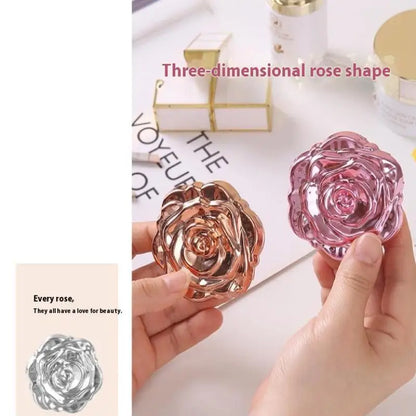 1PCS Portable Mini Mirror Retro Rose Flower Small Pocket Makeup Mirror Double Sided Hand Mirrors Compact Cosmetic Beauty Tool