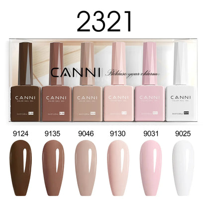 9ml CANNI TPO FREE HEMA FREE Ultra Consistency Nail Gel Polish Set Round Brush Semi Permanent Soak Off UV LED Gel Nail Kit