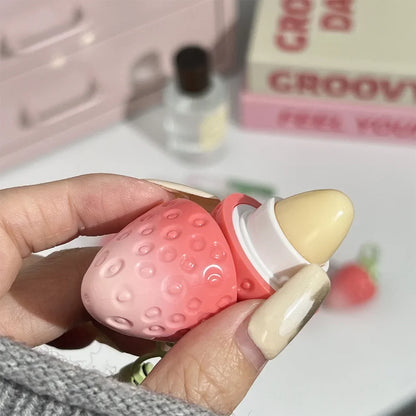 Moisturizing Strawberries Warm Color Changing Lipstick Long Lasting Moisturizing Nourishing Lip Balm Cute Cat Lipgloss Cosmetics