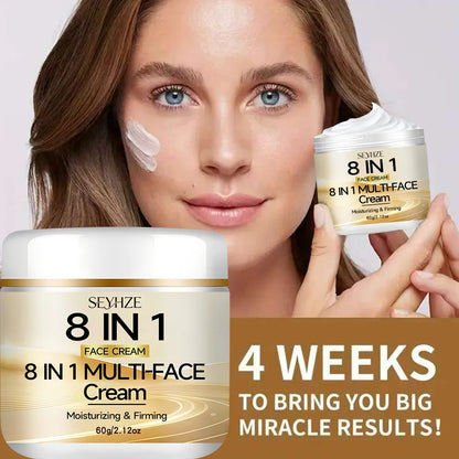 SEYHZE 8-in-1 Multi-Effect Moisturizing Tightening Cream with Ceramides Collagen Niacinamide Retinol Vitamin C Brightening Firmi