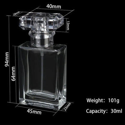 30ml Glass Perfume Bottles Empty Refillable Clear Travel Spray Atomizer Container Portable Perfume Bottle for Women Men Home Use