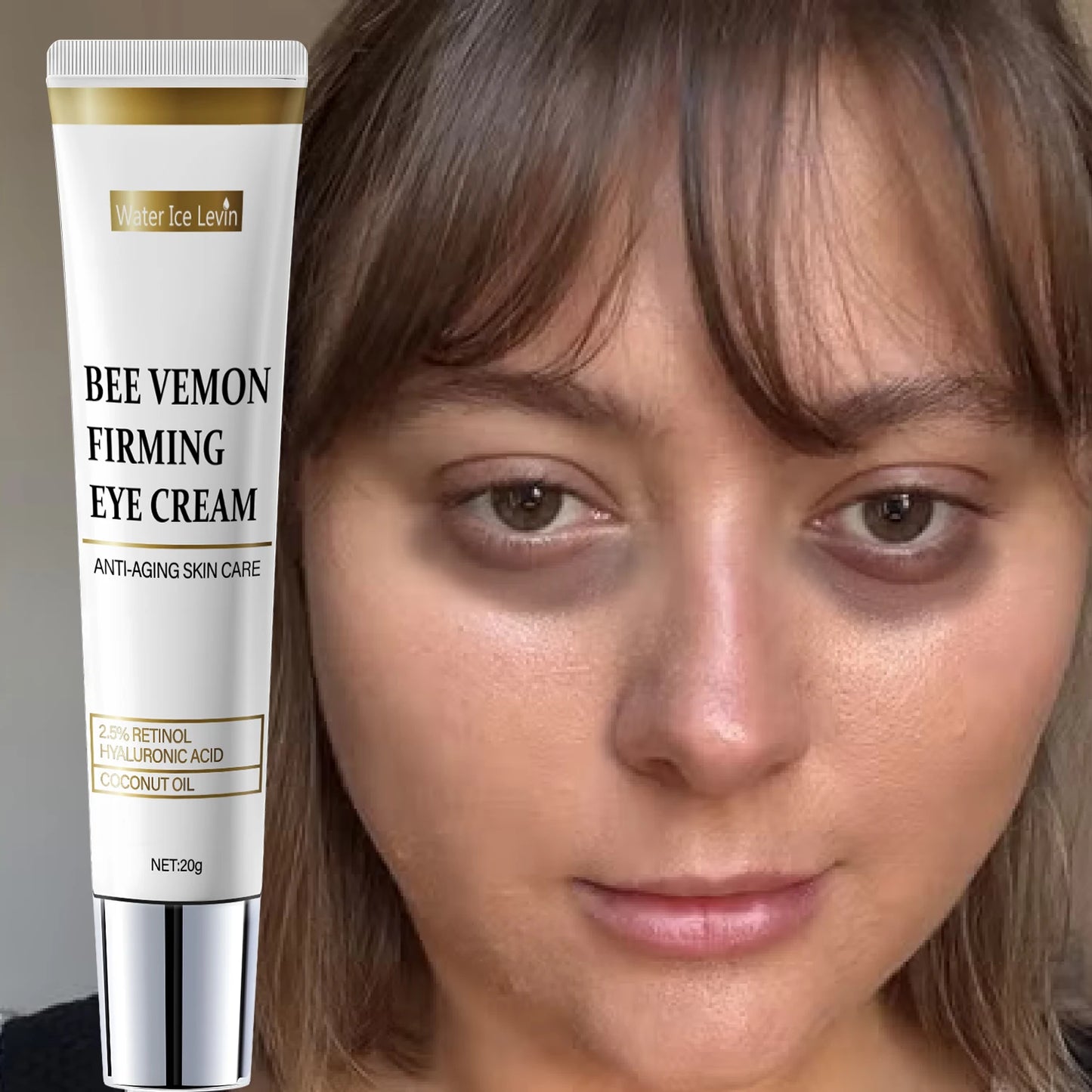 Bee Venom Firming Eye Cream with Retinol - Dark Circle Reduction, Hydrating Lift, Fast Absorption, Winter Renewal Care