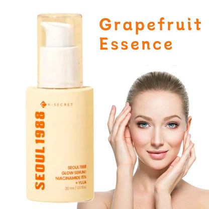 30ml Seoul 1988 K-SECRET Serum 15% Niacinamide Yuja, Hydrating Brightening Glow Facial Skincare Grapefruit Essence