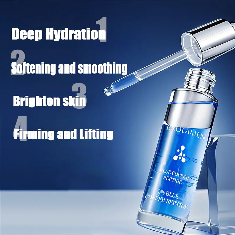 40ml 5% blue copper peptide concentrated anti wrinkle essence, anti-aging, reducing facial fine lines, refreshing texture