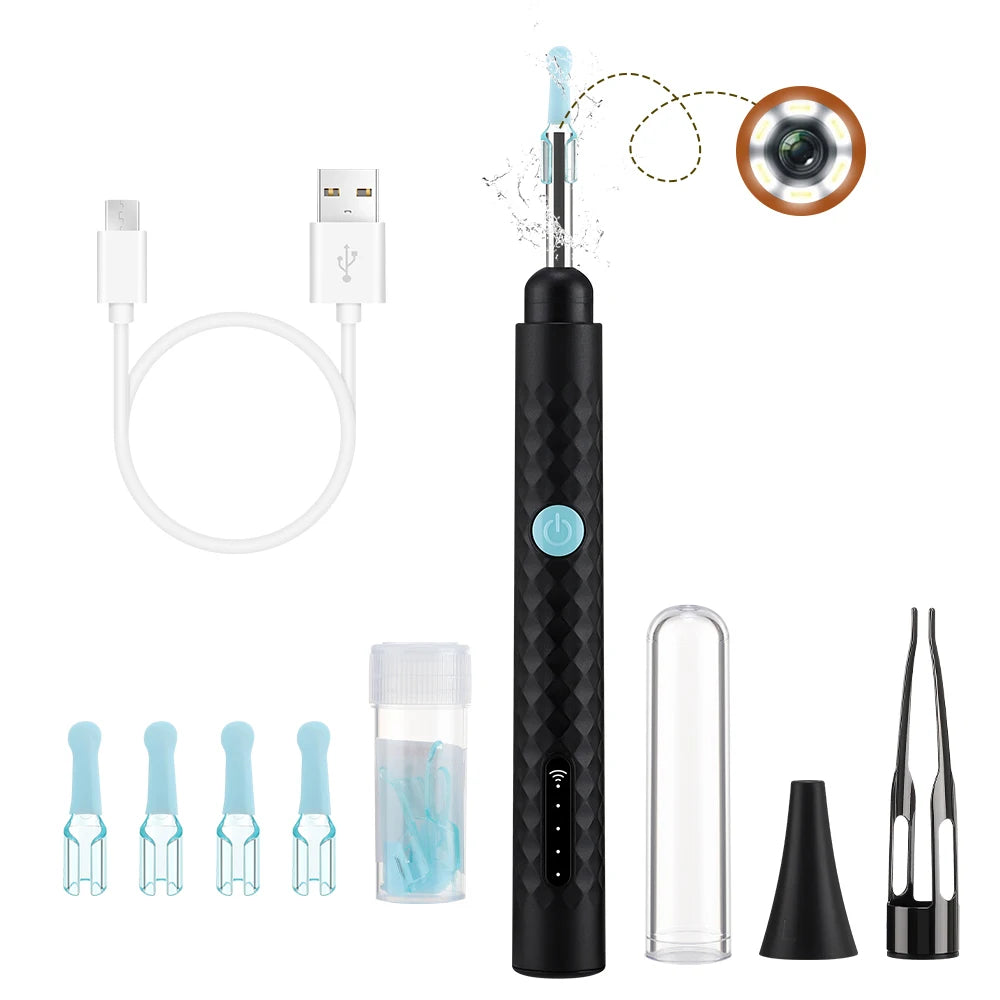 2 in 1 Smart Visual Ear Wax Cleaner With Camera 1080P HD Endoscope Multi-Functional 3.5mm Mini Visual Earpick Ear Cleaning Tool