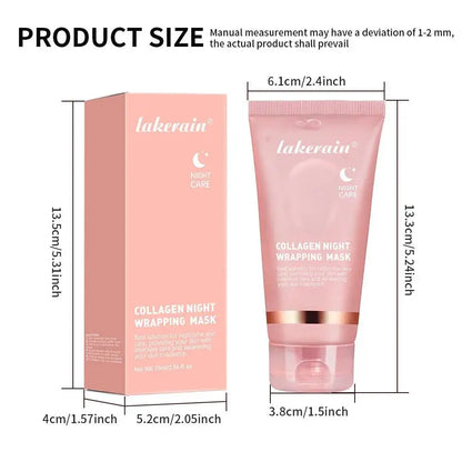 Collagen Peel Off Face Mask Deep Hydration Skin Firming Night Treatment For Youthful Glow