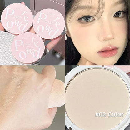 CACE Face Pressed Powder Soft Mist Setting Powder Three-color Pseudo-free Makeup Long Lasting Oil Control Waterproof Foundation