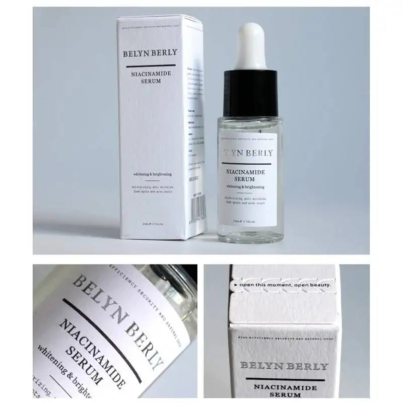 BELYN BERLY Niacinamide Serum for Face 3PCS Brighten Dark Spots Freckle Hyaluronic Acid Moisturizing Facial Serum Skin care