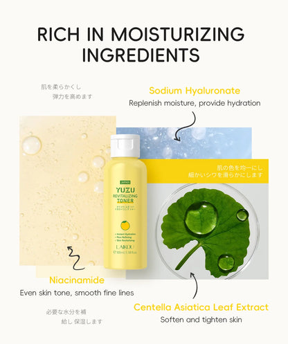 Japanese Yuzu Toner 100ml Deep Hydration Pore Minimizing Brightening Effect Long Lasting Moisture Revitalizing Skin Treatment