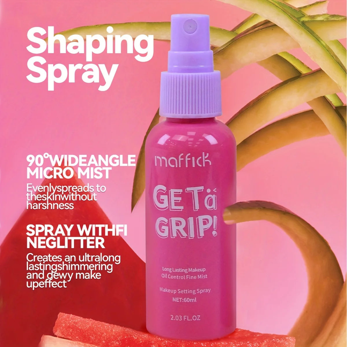 Watermelon flavor make-up spray-oil sustained, waterproof and quick-dry, to create a perfect make-up make-up spray