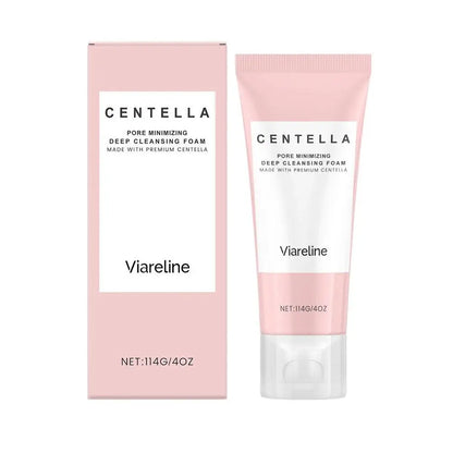 Soothing Centella Asiatica Mild Deep Cleansing Foam Cleanser - Remove Pore Oil Control Exfoliating Refresh Facial Skincare