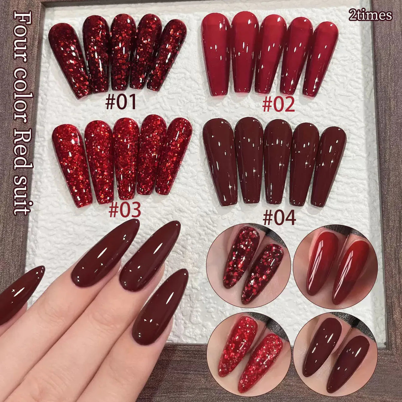 12ML 1-21PCS Autumn Nails Red through half the Sky Cat Eye Nail Glue Halloween New Whitening Glass Bead Cat Eye Nail Polish