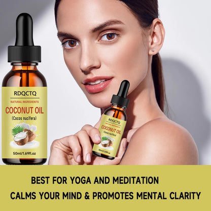RDQCTQ Coconut Oil for Dry Hair & Sensitive Skin- Natural Moisturizer & Nourishing Treatment
