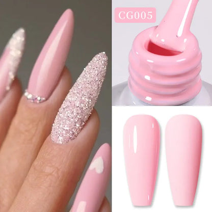 BORN PRETTY 10ml Nude Pink Gel Nail Polish Varnis Semi Permanent Nail Gel Varnish Soak Off UV Gel for Valentine's Day Gift Nails