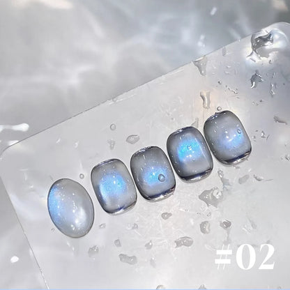 12ML 1-6PCS Summer And Autumn Island Glass Bead Magnet Cat Eye Gel Nail Polish Blue Nails Nail Art Nail Supplies