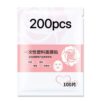 100pcs Unscented Facial Mask - Hydrating, Moisture-Paper Sheets Retentive, Disposable DIY Film Wrap for Skin Care, Softening