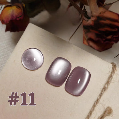 10ML 1-21PCS 2025 Autumn New Emerald Green Magnet Cat's Eye Gel Nail Polish Green Whitening Glass Bead Cat Eye Nail Polish