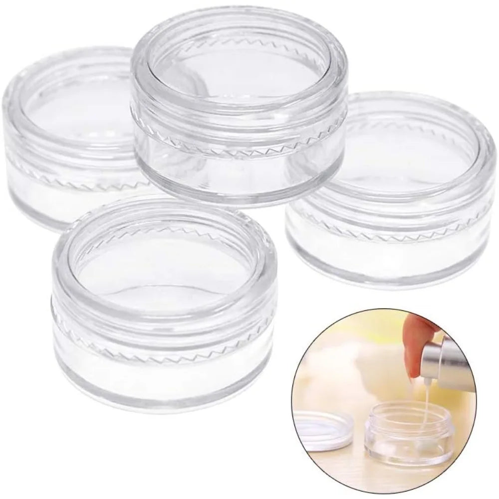 20Pcs 2g 3g 5g 10g 15g 20g Portable Plastic Cosmetic Empty Jars Clear Bottles Eyeshadow Makeup Cream Lip Balm Container Pots