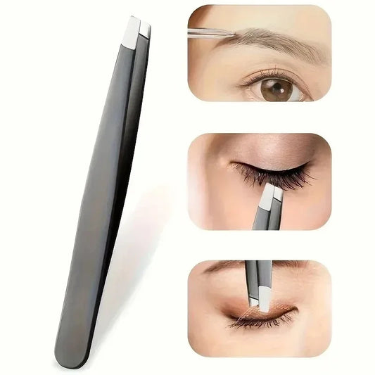 Stainless Steel Eyebrow Clip Plucking Tweezers Men's Beard Clip Eyebrow Clip Eyebrow Plucking Forceps Tweezers Hair Remover